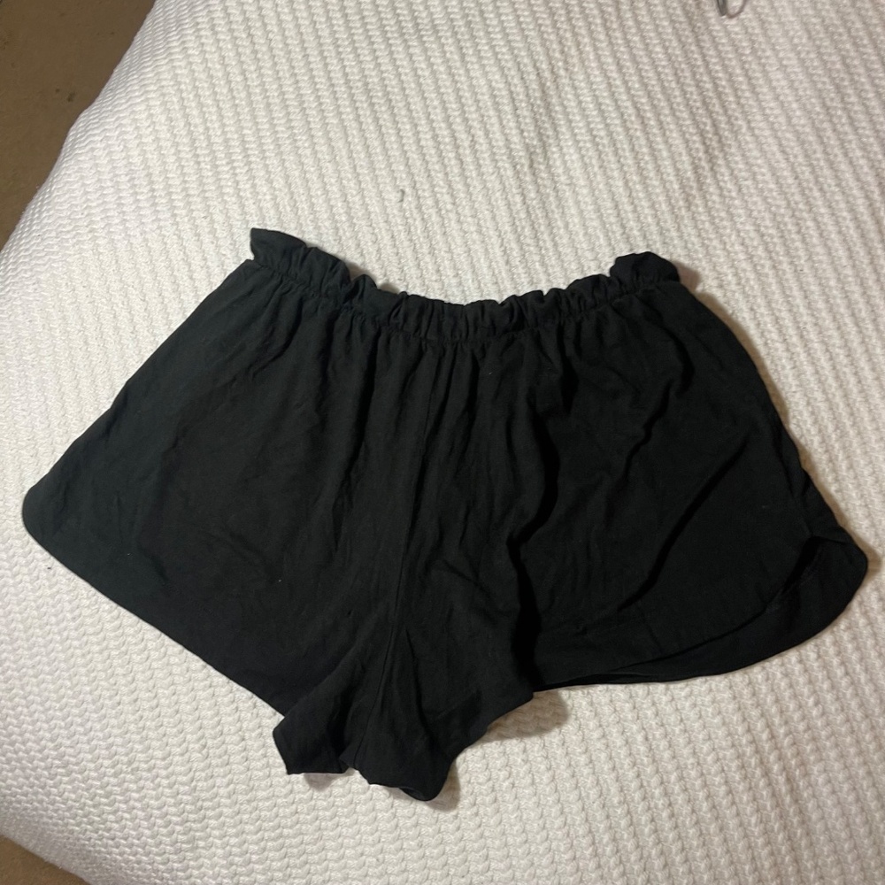 Black Drawstring Shorts - Picture 2 of 4